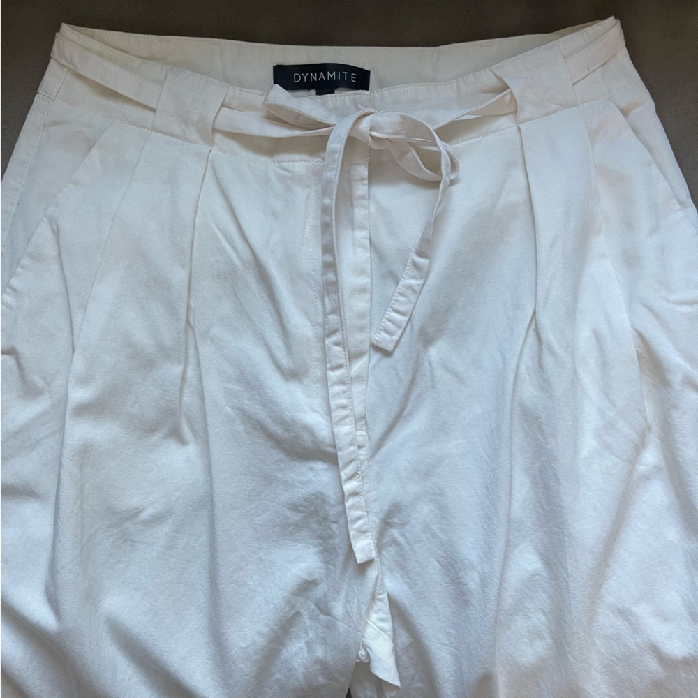 Dynamite Cream Relaxed High-Waist Pants US 6 - Picture 4 of 7